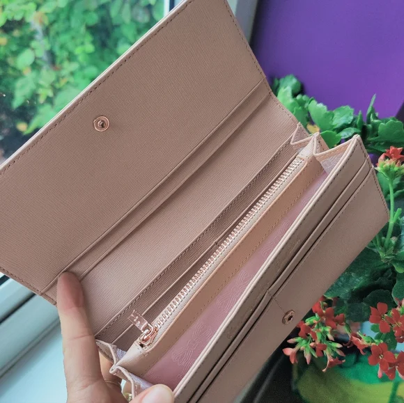 Ted Baker Leather Pale Pink Bow Matinee Purse New - Picture 5 of 13